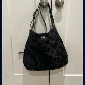 Coach Black Signature Shoulder Bag